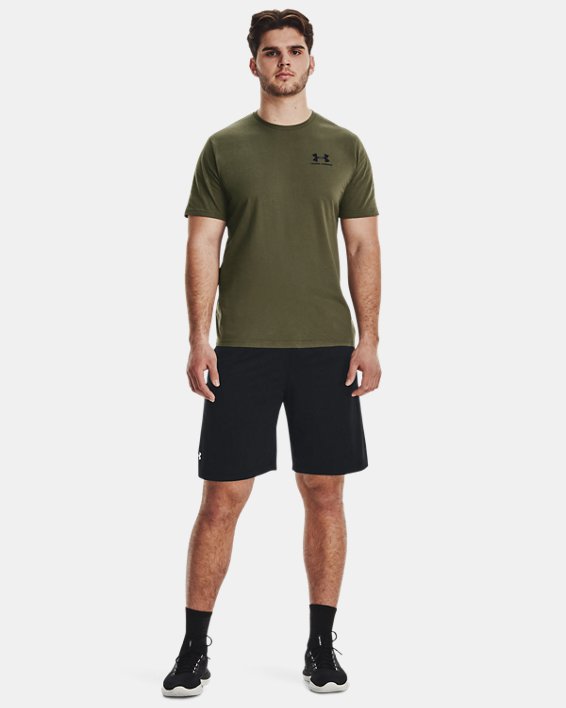 Men's UA Sportstyle Left Chest Short Sleeve Shirt, Green, pdpMainDesktop image number 2